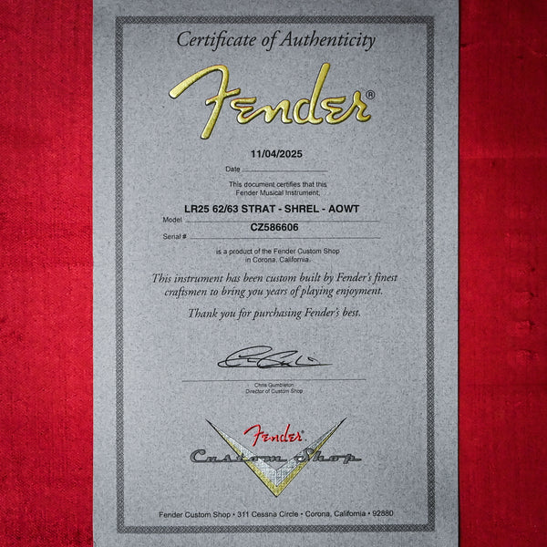Fender Custom Shop Limited Edition 62/63 Stratocaster Super Heavy Relic- Aged Olympic White 2025 (CZ586606)