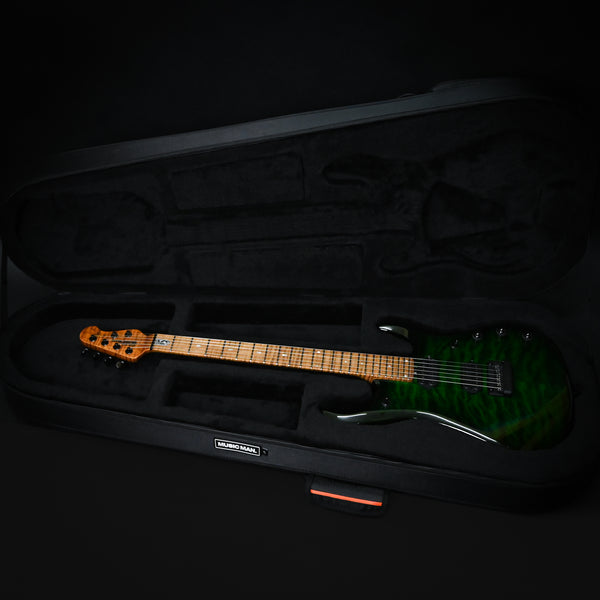 Ernie Ball Music Man JP15 John Petrucci Signature Electric Guitar- Green Tiger Eye Quilt 2025 (H08487)