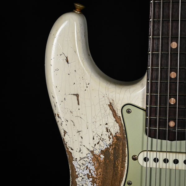 Fender Custom Shop Limited Edition 62/63 Stratocaster Super Heavy Relic- Aged Olympic White 2025 (CZ586606)