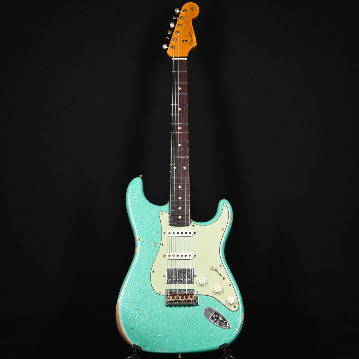 Fender Custom Shop '62 Stratocaster HSS w/ Alder Body, Relic- Aged Seafoam Green Sparkle 2026 (R144956)