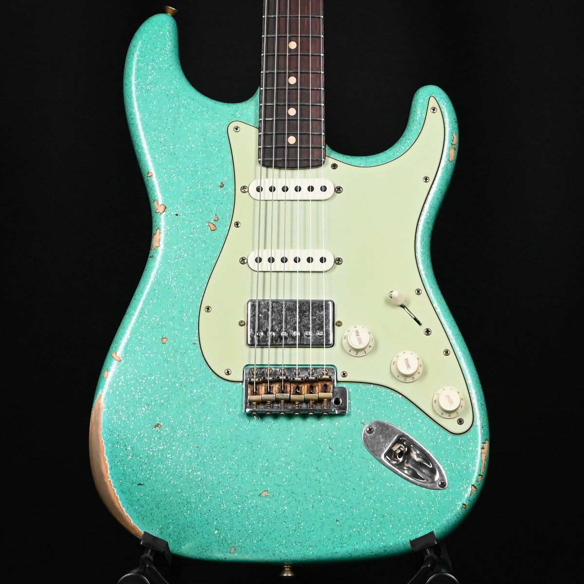 Fender Custom Shop '62 Stratocaster HSS w/ Alder Body, Relic- Aged Seafoam Green Sparkle 2026 (R144956)