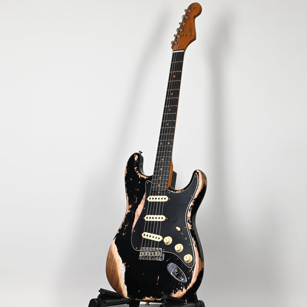 Fender Custom Shop Limited Edition Poblano Stratocaster Super Heavy Relic- Aged Black 2025 (CZ585876)