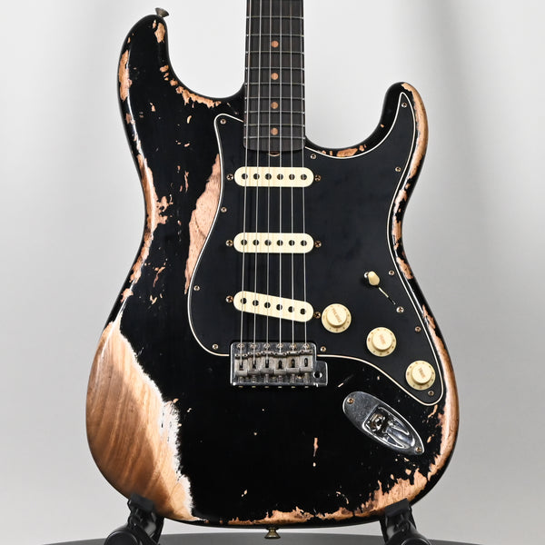 Fender Custom Shop Limited Edition Poblano Stratocaster Super Heavy Relic- Aged Black 2025 (CZ585876)