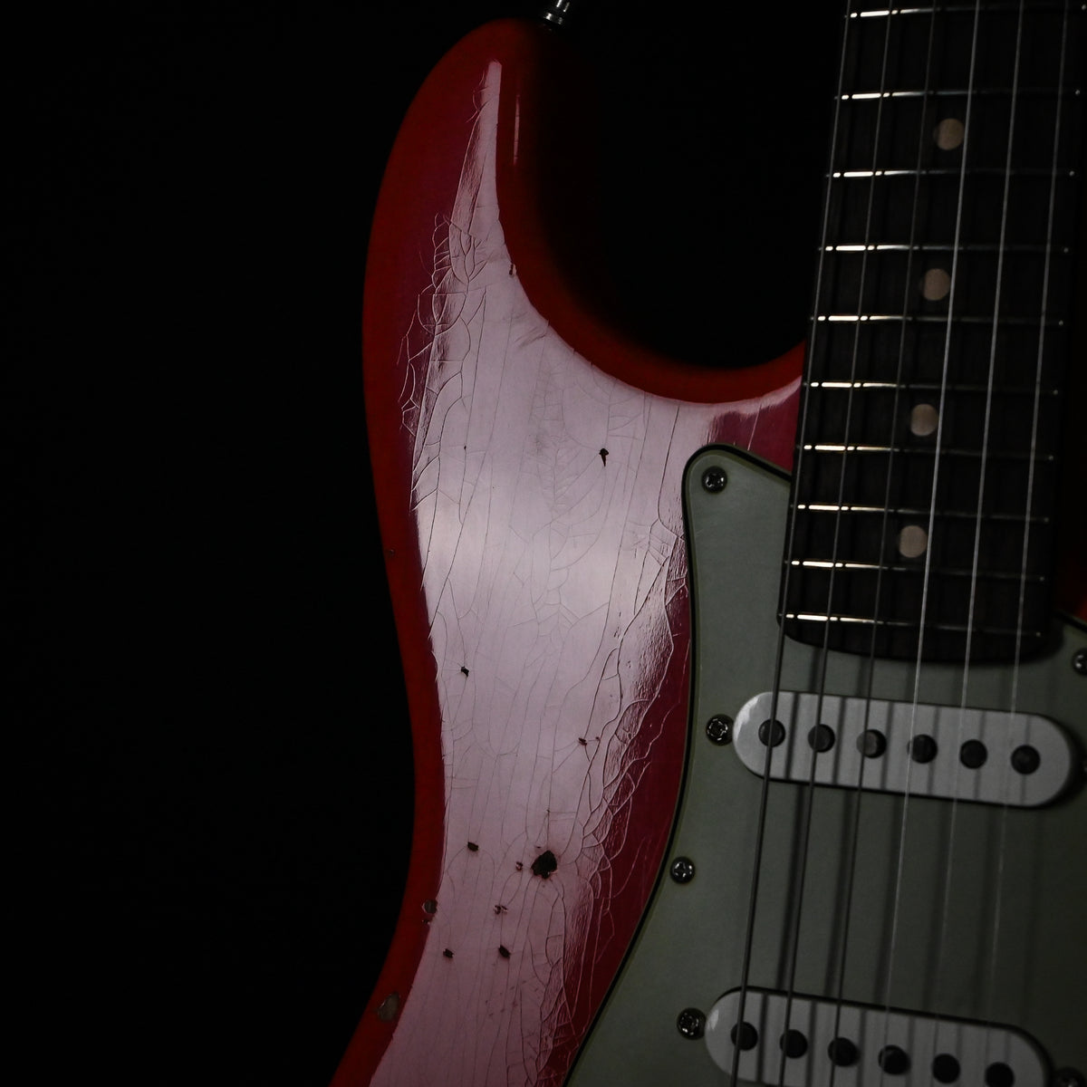 Fender Custom Shop Deluxe Stratocaster w/ Seymour Duncan SH4B Humbucker, Relic/ Closet Classic Hardware- Aged Fiesta Red 2025 (R147004)