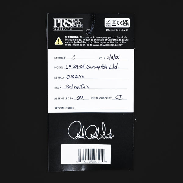 PRS CE 24-08 Swamp Ash Limited Edition- Frost Blue Metallic 2025 (0402156)