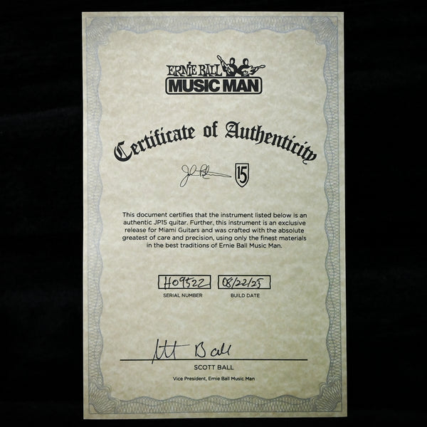 Ernie Ball Music Man JP15 John Petrucci Signature *Miami Guitar Exclusive* - Olallieberry Quilt 2025 (H09522)