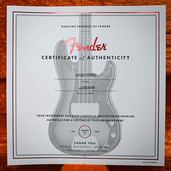 Fender James Jamerson 1962 Precision Bass- 3 Color Sunburst 2025 (JJ250049)