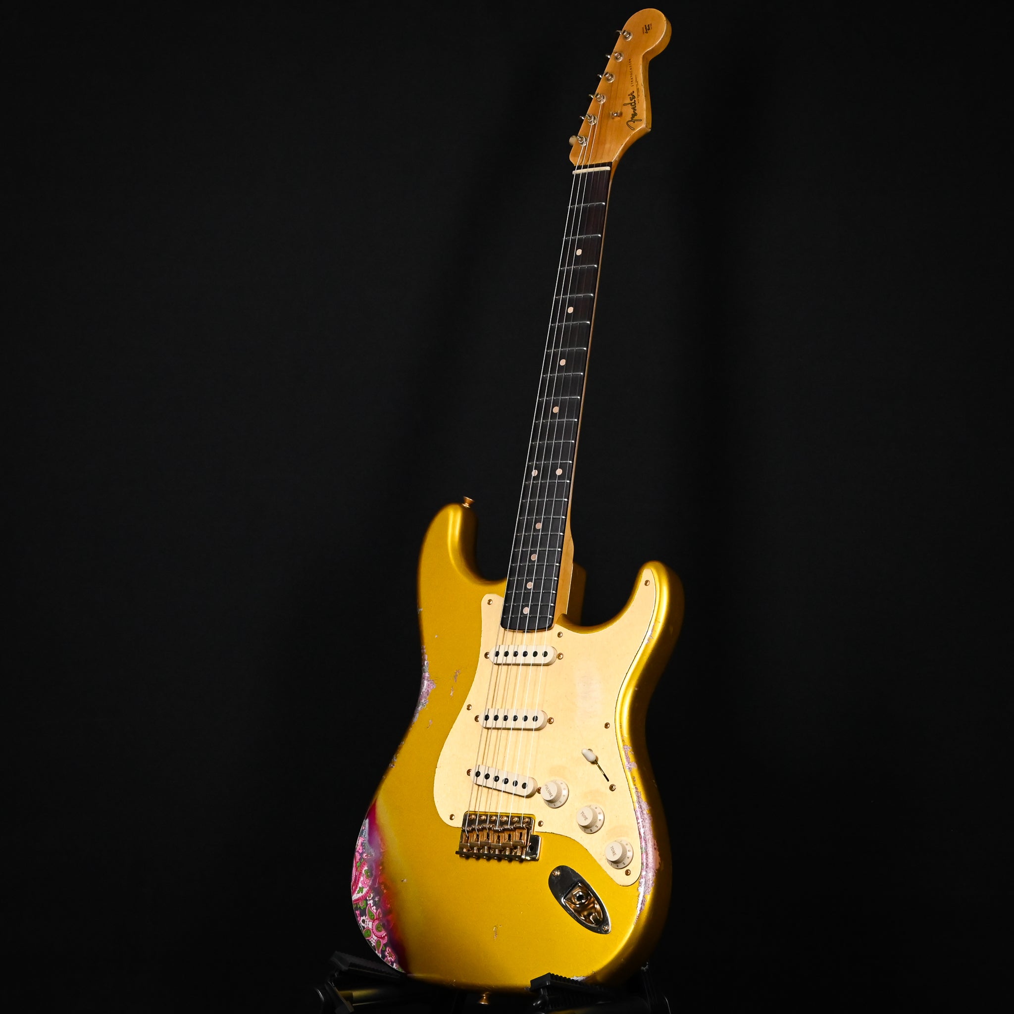Fender Custom Shop 1962 Stratocaster w/ Gold Hardware Heavy Relic- Frost Gold / Pink Paisley 2025 (R133909)