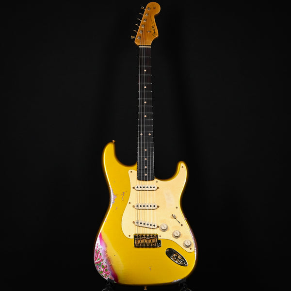 Fender Custom Shop 1962 Stratocaster w/ Gold Hardware Heavy Relic- Frost Gold / Pink Paisley 2025 (R133909)