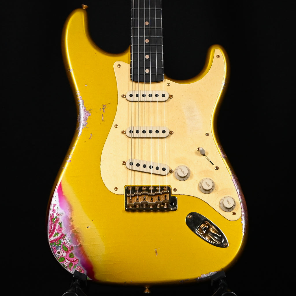 Fender Custom Shop 1962 Stratocaster w/ Gold Hardware Heavy Relic- Frost Gold / Pink Paisley 2025 (R133909)