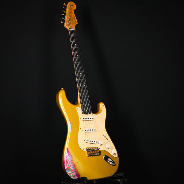 Fender Custom Shop 1962 Stratocaster w/ Gold Hardware Heavy Relic- Frost Gold / Pink Paisley 2025 (R133909)
