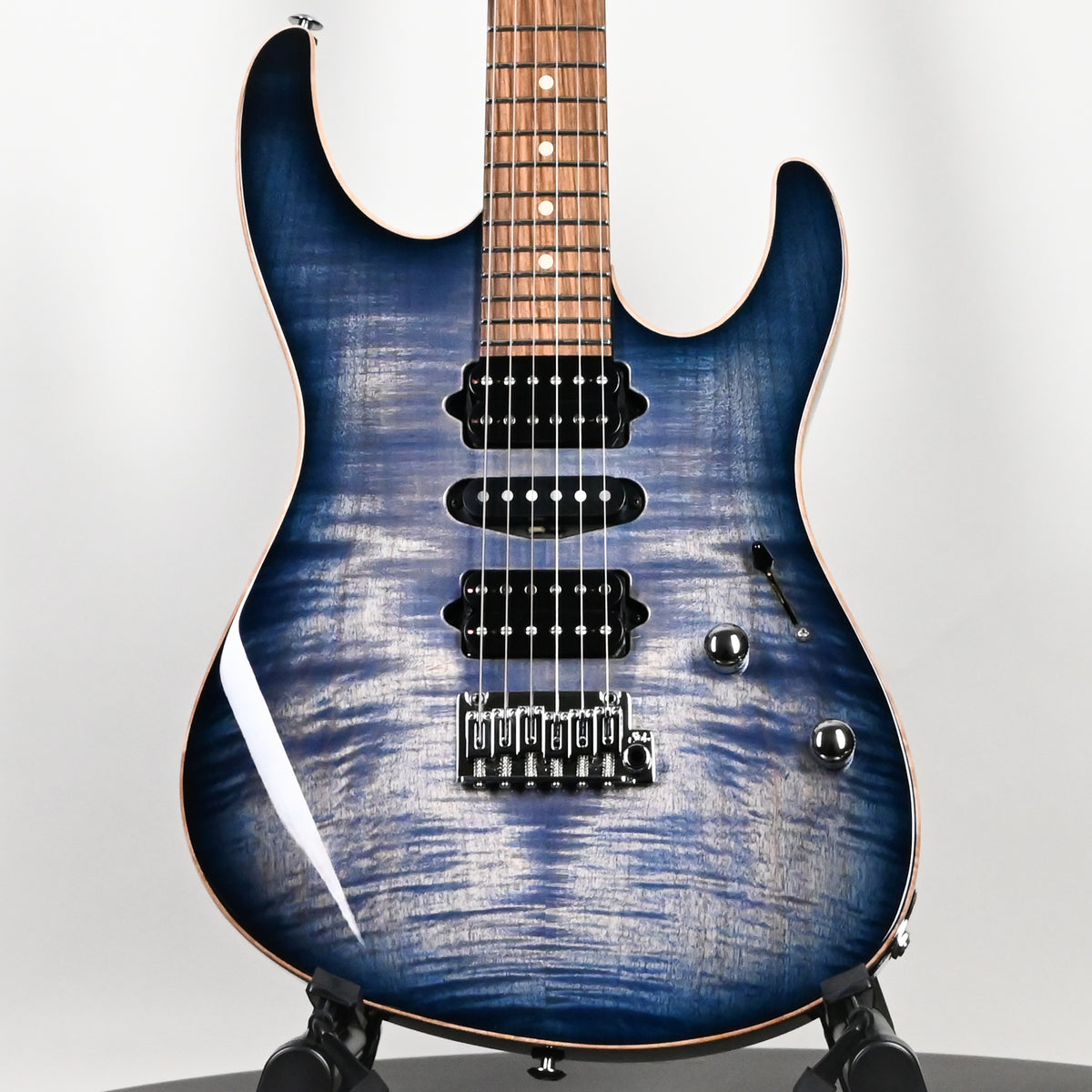 Suhr Modern Plus Electric Guitar- Faded Trans Whale Blue Burst 2026 (93561)
