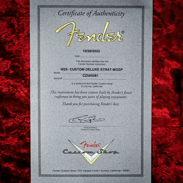 Fender Custom Shop Limited Edition Custom Deluxe Stratocaster NOS- Magenta Sparkle 2025 (CZ589381)