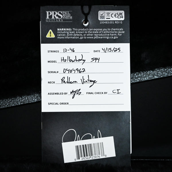 PRS McCarty 594 Hollowbody II- Black Gold 2025 (0404962)