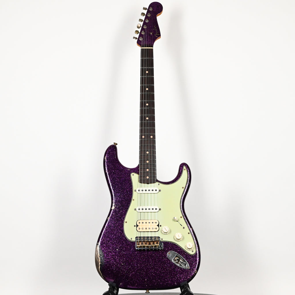 Fender Custom Shop '62 Stratocaster HSS w/ Painted Headcap, Relic- Magenta Sparkle 2026 (R149784)