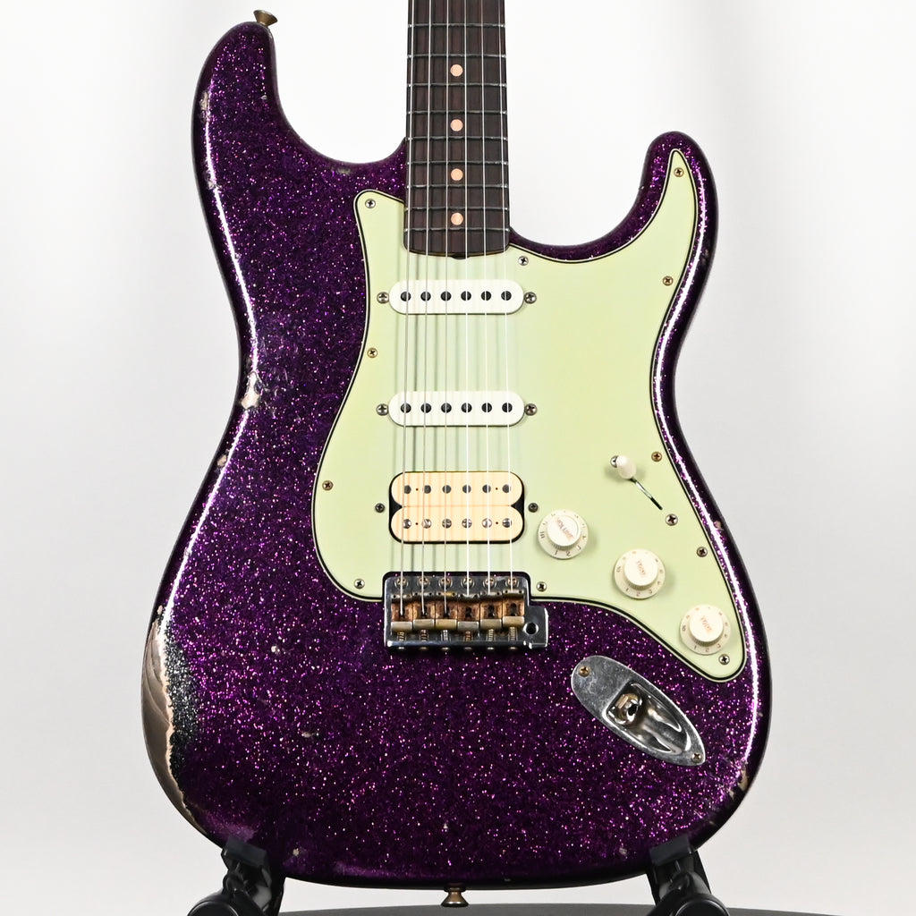 Fender Custom Shop '62 Stratocaster HSS w/ Painted Headcap, Relic- Magenta Sparkle 2026 (R149784)