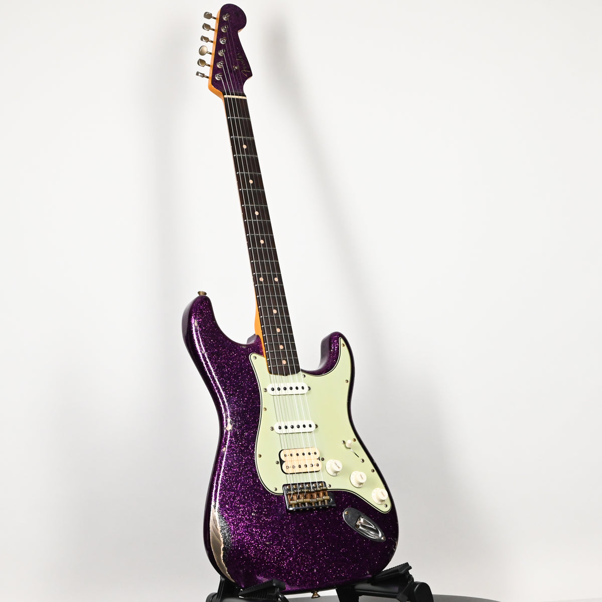 Fender Custom Shop '62 Stratocaster HSS w/ Painted Headcap, Relic- Magenta Sparkle 2026 (R149784)