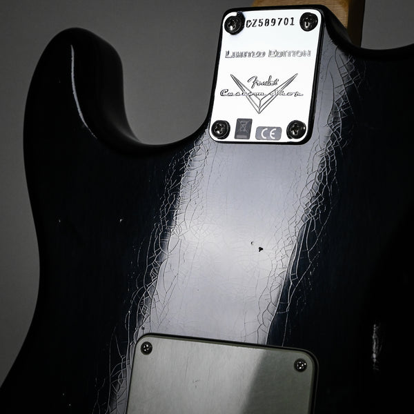 Fender Custom Shop NAMM 2025 Limited Edition 1965 Compound Radius Stratocaster Journeyman w/ Closet Classic Hardware- Aged Black 2026 (CZ589701)
