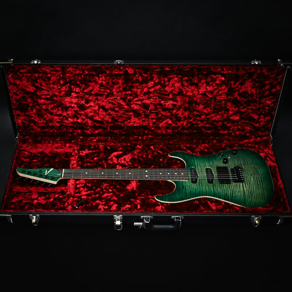 Tom Anderson Custom Drop Top- Cajun Key Lime to Teal Burst w/ Binding 2025 (12-02-25N)