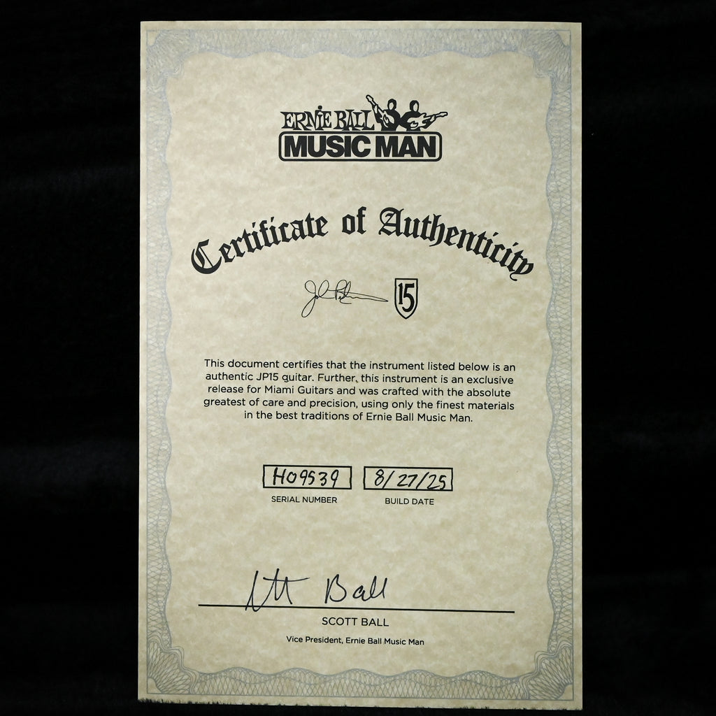 Ernie Ball Music Man JP15 John Petrucci Signature *Miami Guitar Exclusive* - Olallieberry Flame 2025 (H09539)