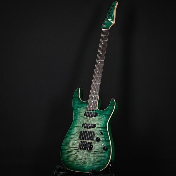 Tom Anderson Custom Drop Top- Cajun Key Lime to Teal Burst w/ Binding 2025 (12-02-25N)