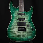 Tom Anderson Custom Drop Top- Cajun Key Lime to Teal Burst w/ Binding 2025 (12-02-25N)