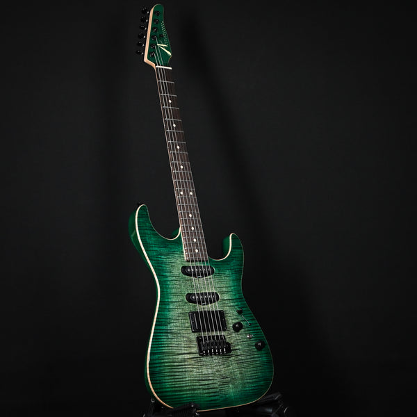 Tom Anderson Custom Drop Top- Cajun Key Lime to Teal Burst w/ Binding 2025 (12-02-25N)