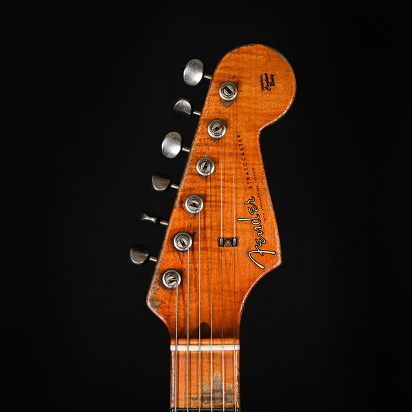 Fender Custom Shop Masterbuilt Dale Wilson 1957 Stratocaster Heavy Relic- Aged Olympic White / Pink Paisley 2025 (CZ574323)