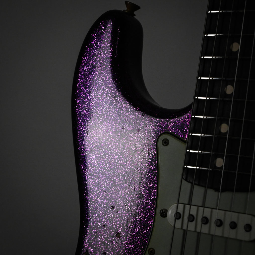 Fender Custom Shop '62 Stratocaster HSS w/ Painted Headcap, Relic- Purple Sparkle 2026 (R149828)
