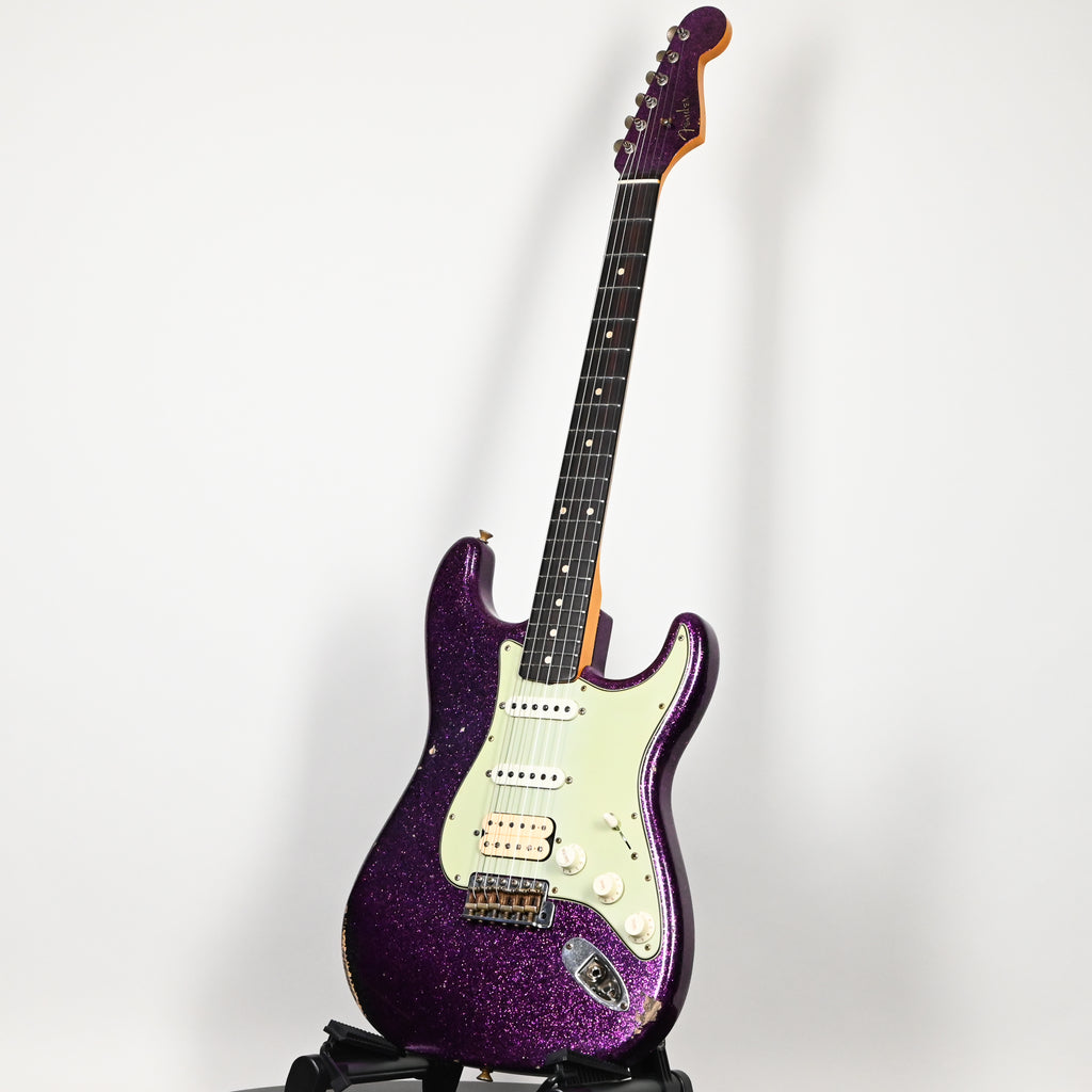 Fender Custom Shop '62 Stratocaster HSS w/ Painted Headcap, Relic- Purple Sparkle 2026 (R149828)
