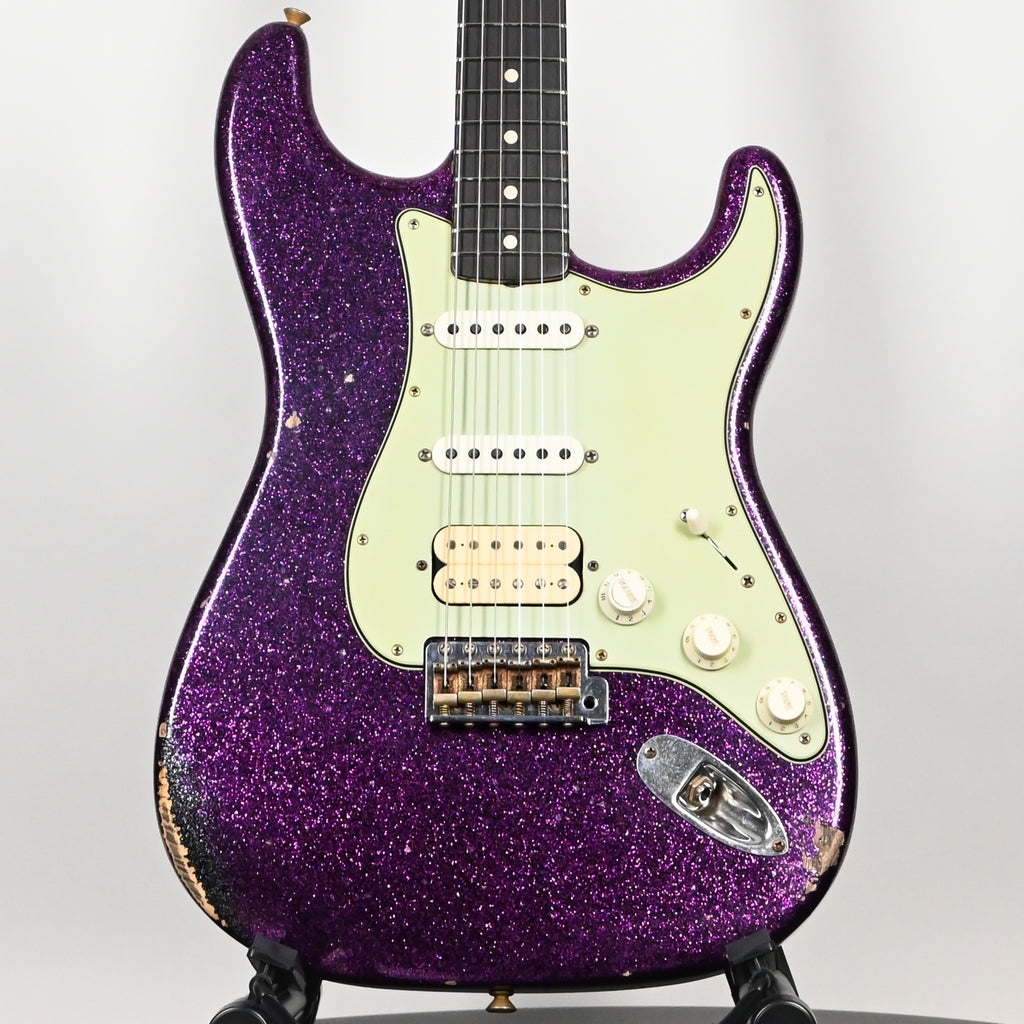 Fender Custom Shop '62 Stratocaster HSS w/ Painted Headcap, Relic- Purple Sparkle 2026 (R149828)