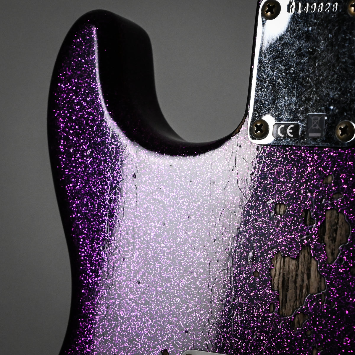 Fender Custom Shop '62 Stratocaster HSS w/ Painted Headcap, Relic- Purple Sparkle 2026 (R149828)