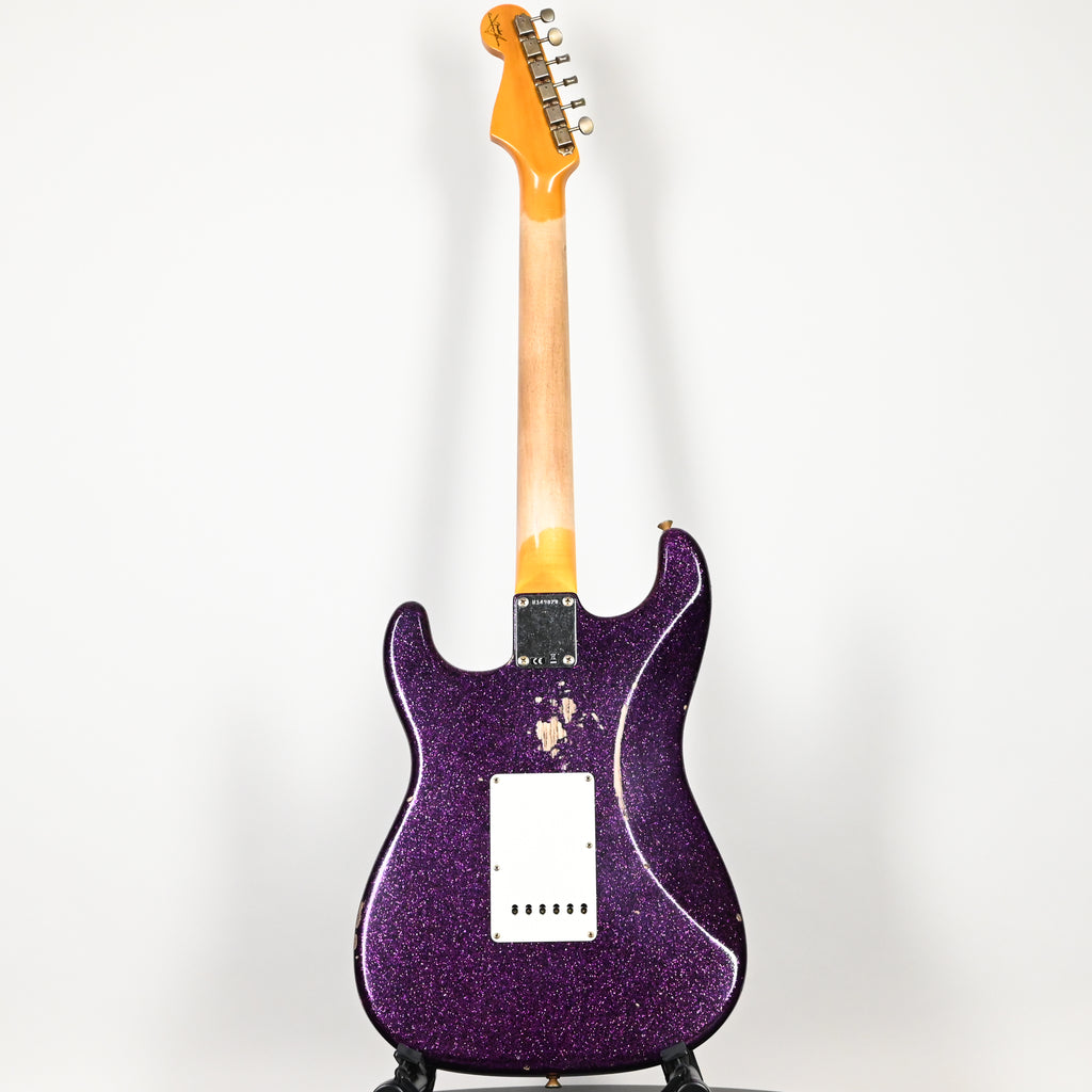 Fender Custom Shop '62 Stratocaster HSS w/ Painted Headcap, Relic- Purple Sparkle 2026 (R149828)