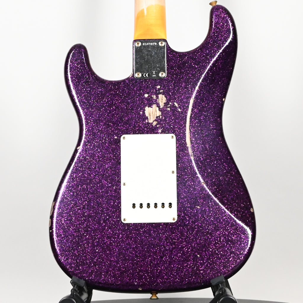 Fender Custom Shop '62 Stratocaster HSS w/ Painted Headcap, Relic- Purple Sparkle 2026 (R149828)