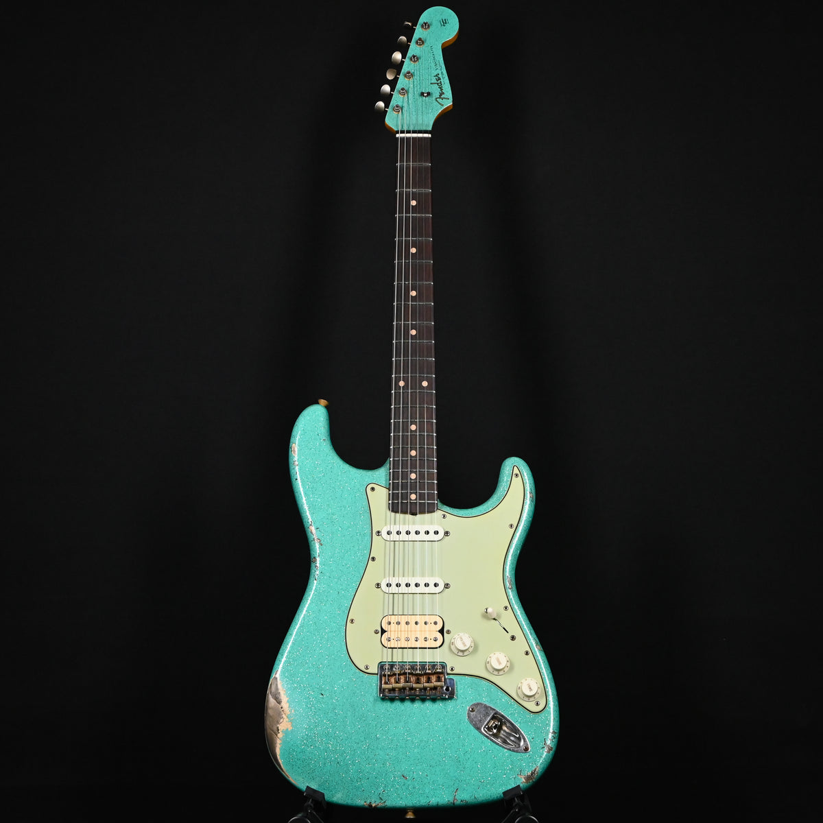 Fender Custom Shop '62 Stratocaster HSS w/ Painted Headcap, Relic- Seafoam Green Sparkle 2026 (R143845)