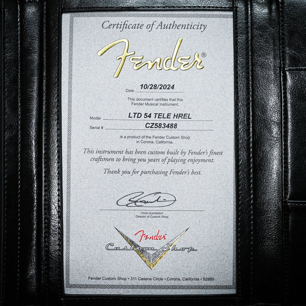 Fender Custom Shop Limited Edition '54 Telecaster Heavy Relic- Aged Black 2024 (CZ583488)