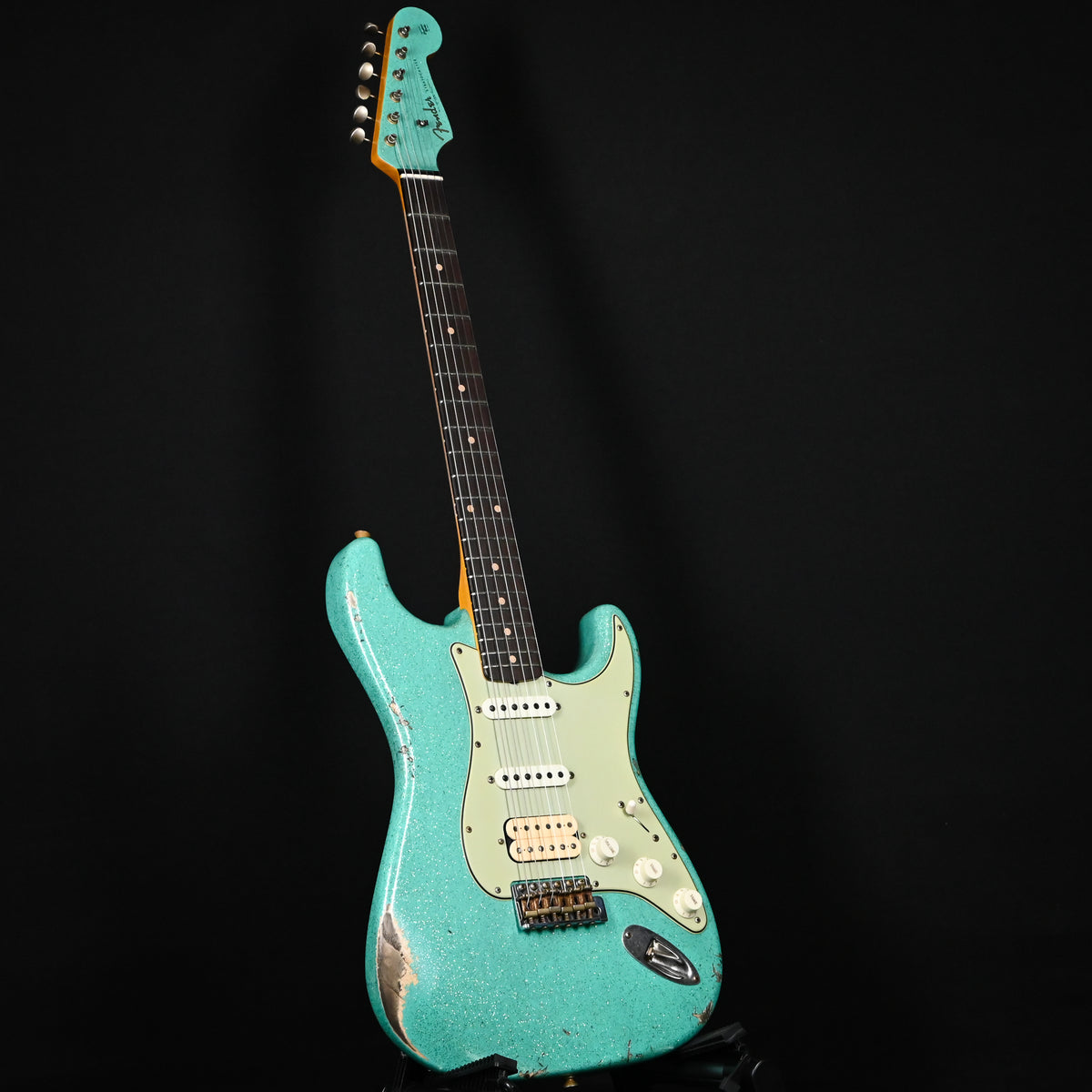 Fender Custom Shop '62 Stratocaster HSS w/ Painted Headcap, Relic- Seafoam Green Sparkle 2026 (R143845)