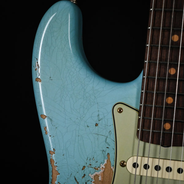 Fender Custom Shop '62 Stratocaster Heavy Relic- Aged Daphne Blue 2025 (CZ582430)