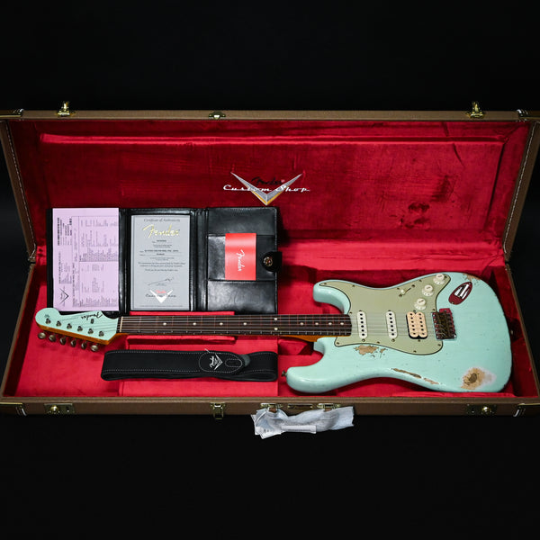 Fender Custom Shop '62 Stratocaster HSS w/ Painted Headcap, Heavy Relic- Surf Green 2026 (R148025)