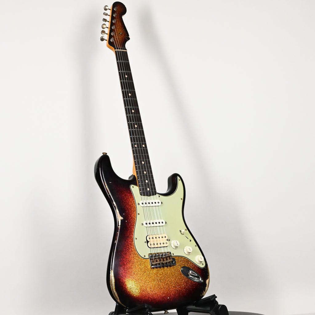 Fender Custom Shop '62 Stratocaster HSS w/ Painted Headcap, Relic- 3 Tone Sunburst Sparkle 2026 (R148504)