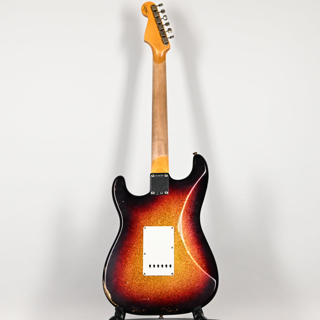 Fender Custom Shop '62 Stratocaster HSS w/ Painted Headcap, Relic- 3 Tone Sunburst Sparkle 2026 (R148504)