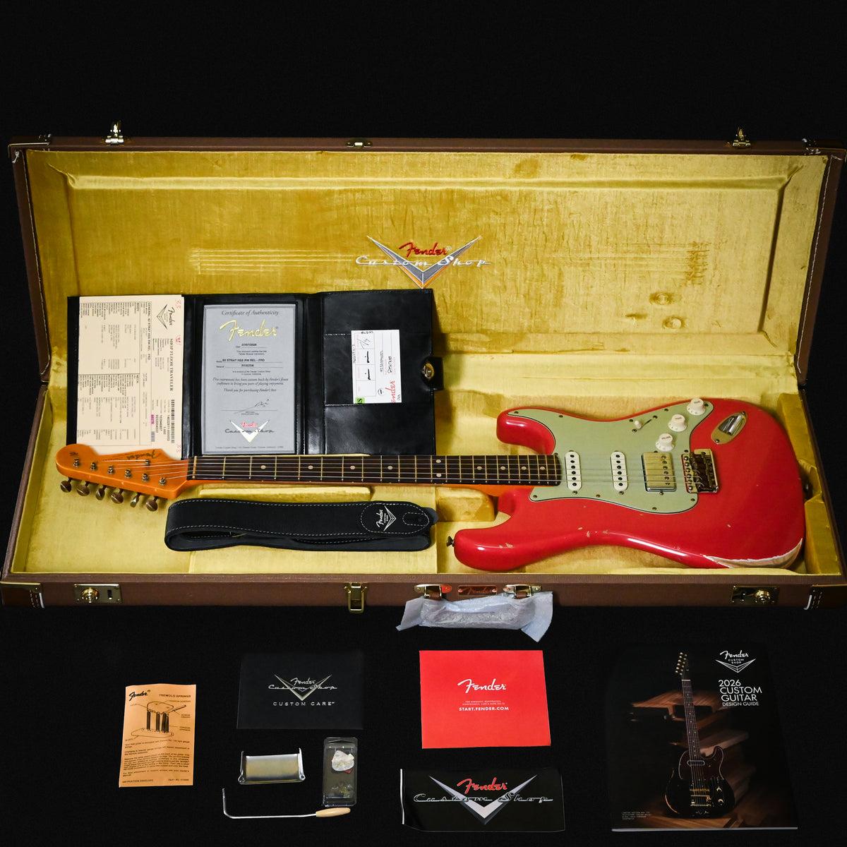 Fender Custom Shop '62 Stratocaster HSS w/ Ash Body, Relic- Fiesta Red 2026 (R150708)