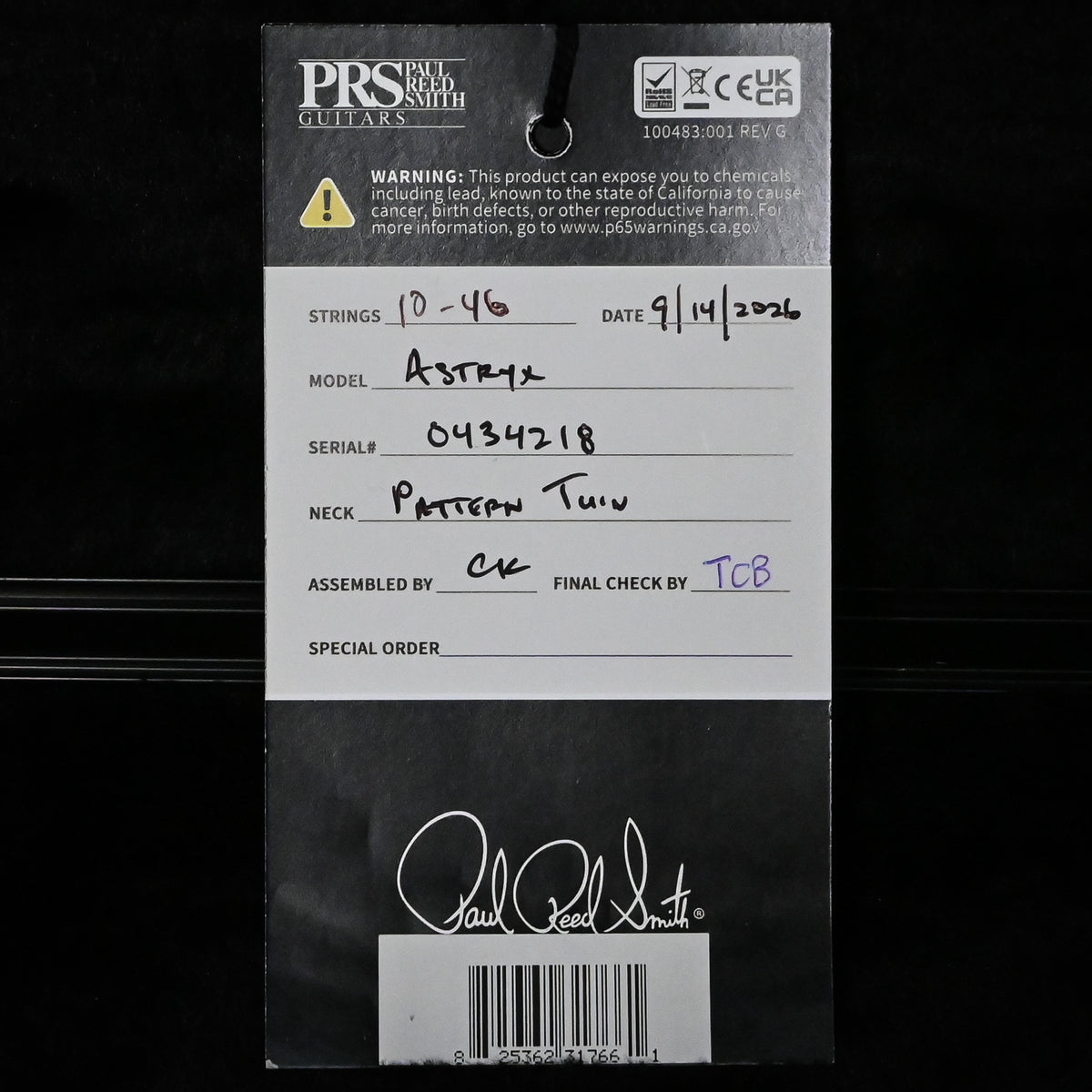 PRS Astryx Dany Villarreal Custom 24 Limited Edition w/ 10-Top Electric Guitar - Ocaso (Sunset) 2026 (0434218)