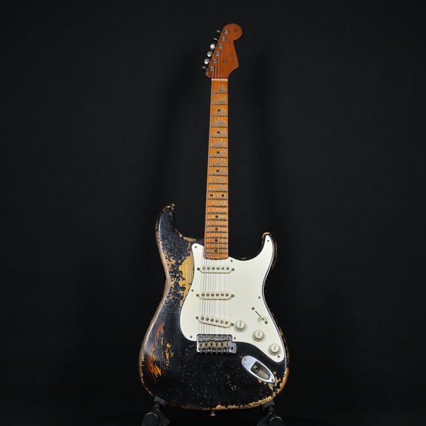 Fender Custom Shop Masterbuilt Dale Wilson 1957 Stratocaster Heavy Relic Black over 2 Tone Sunburst 2023 (CZ572447)