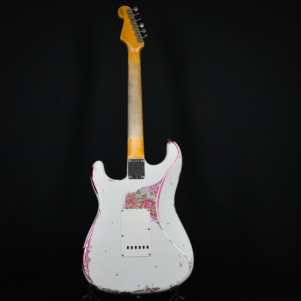Fender Custom Shop 1962 Stratocaster Heavy Relic Olympic White over Pink Paisley 2023 (R133287)