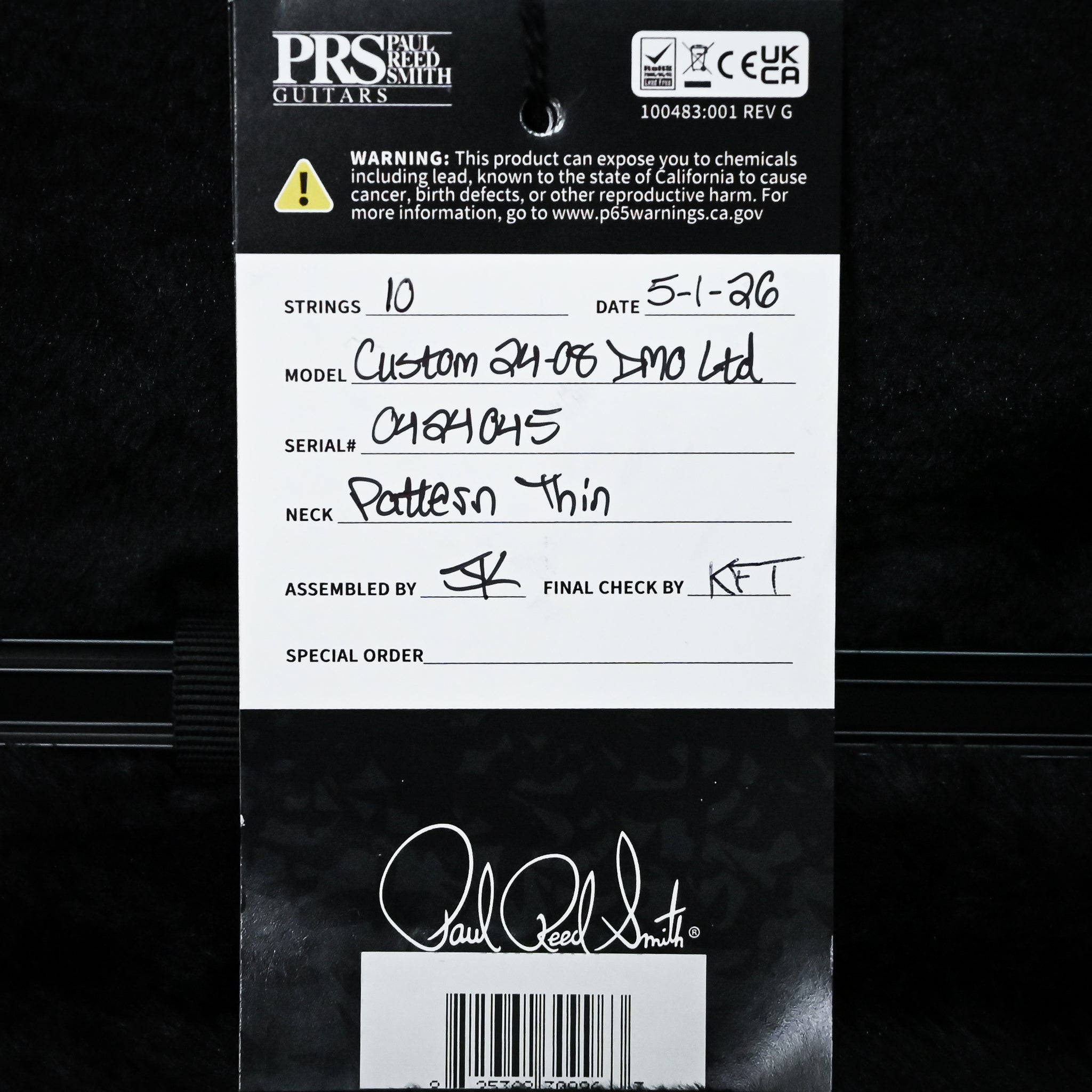 PRS Custom 24-08 Limited Edition Private Stock Color- Sprayer's Choice 2026 (0424045)