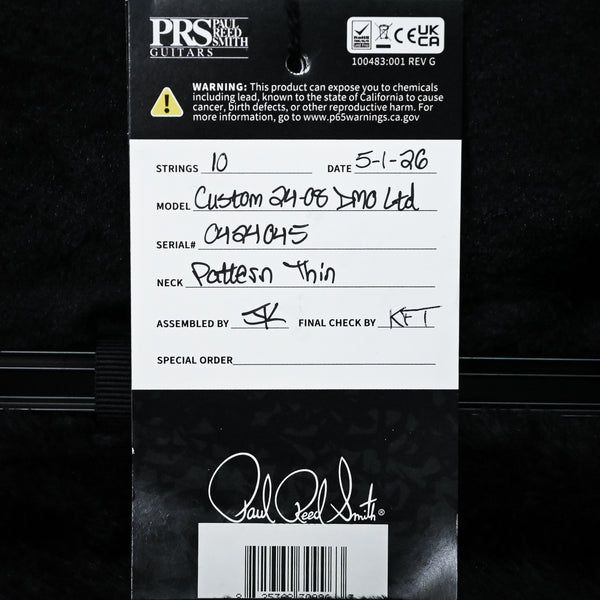 PRS Custom 24-08 w/ 10-Top, Flame Maple Neck, & DMO Pickups Electric Guitar- Sprayer's Choice 2026 (0424045)