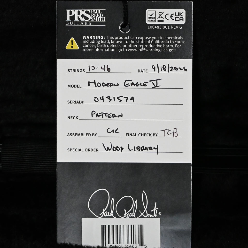 PRS Modern Eagle V Wood Library w/ 10-Top & Brazilian Rosewood Fingerboard Electric Guitar- Bonne Pink 2026 (0431579)