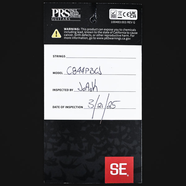 PRS SE Custom 24-08 Poplar Burl Limited Edition- Charcoal Cherry Midnight Burst 2025 (CTIG116968)