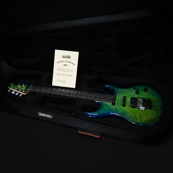 Ernie Ball Music Man BFR Luke 4 HSS w/ Ebony Fingerboard Electric Guitar (No. 69/150)- Green Tide (DO1543)